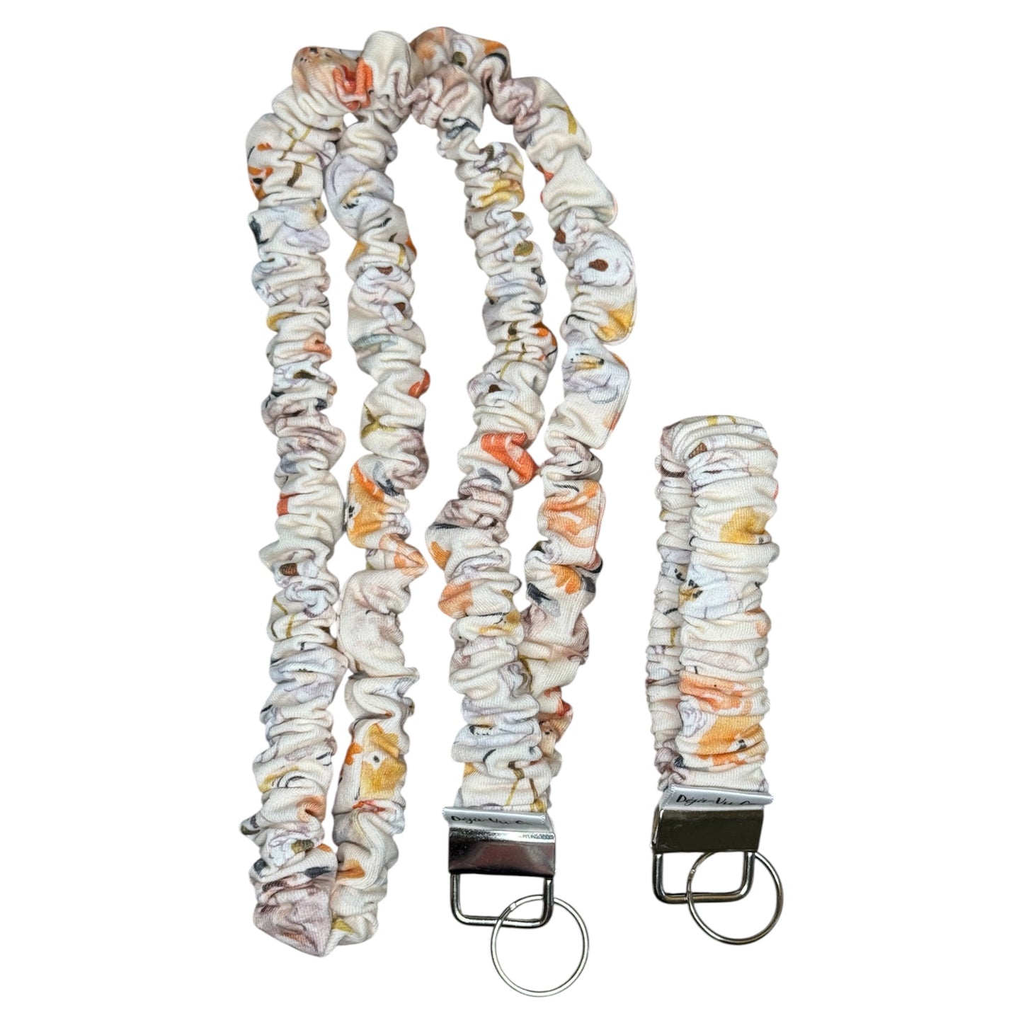 Scrunchie Lanyard With Matching Key Fob
