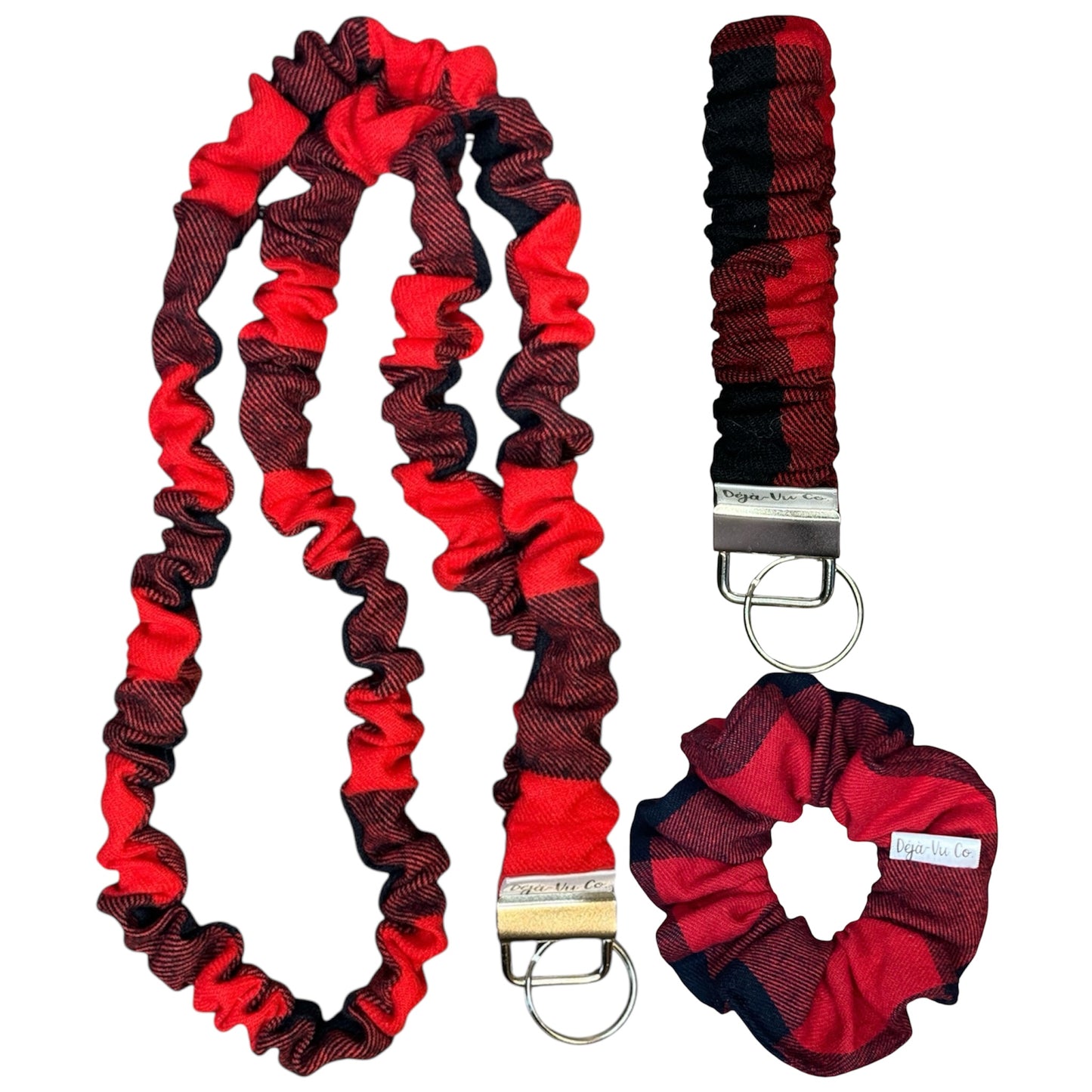 Scrunchie Lanyard With Matching Key Fob & Scrunchie Set